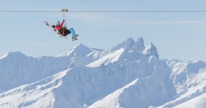 zip line above val thorens