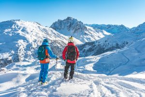 skier with Oxygene ski instructor