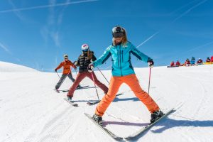 Group ski lessons for beginners