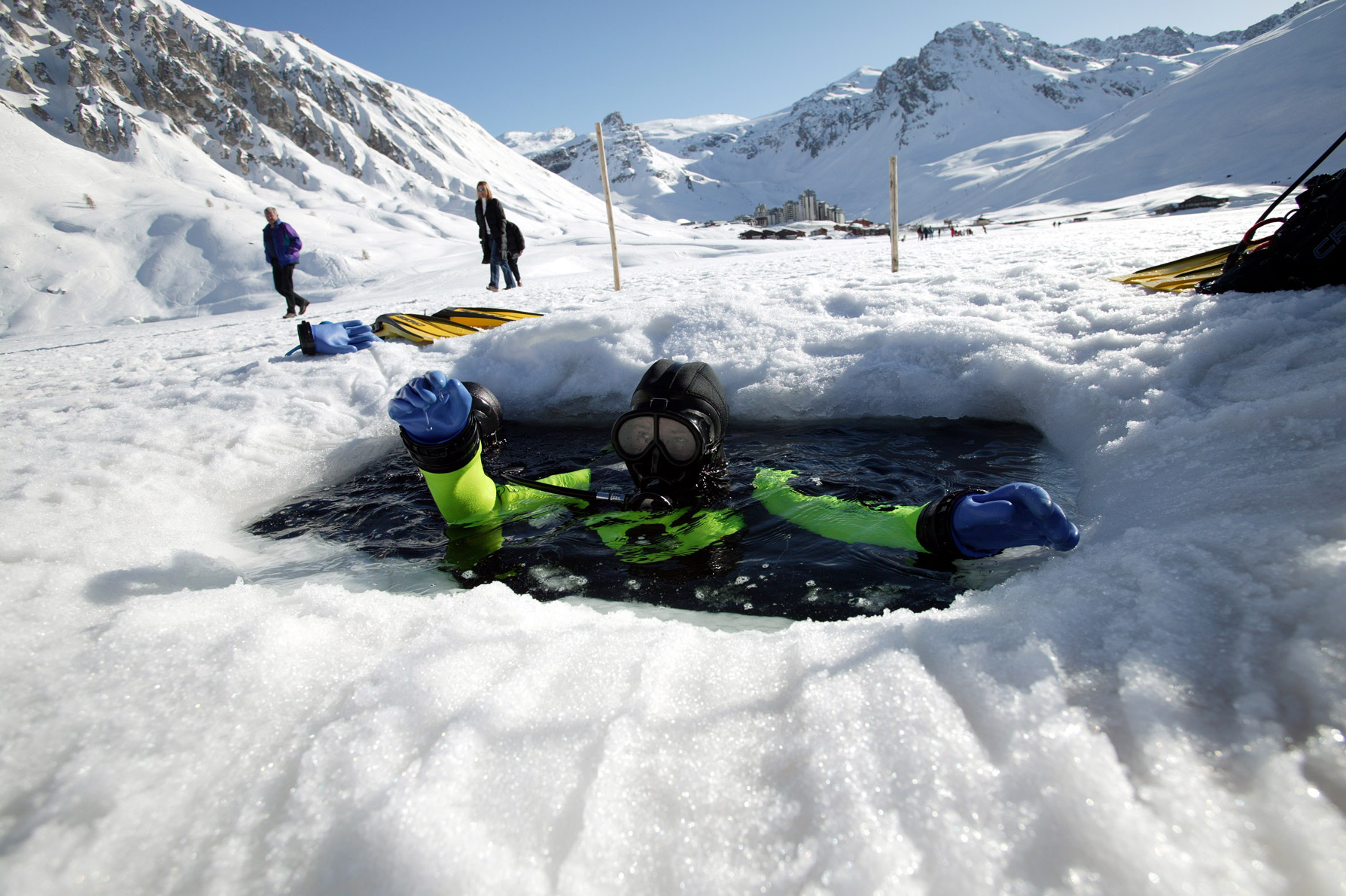 Plongée sous glace Tignes M.Dalmasso