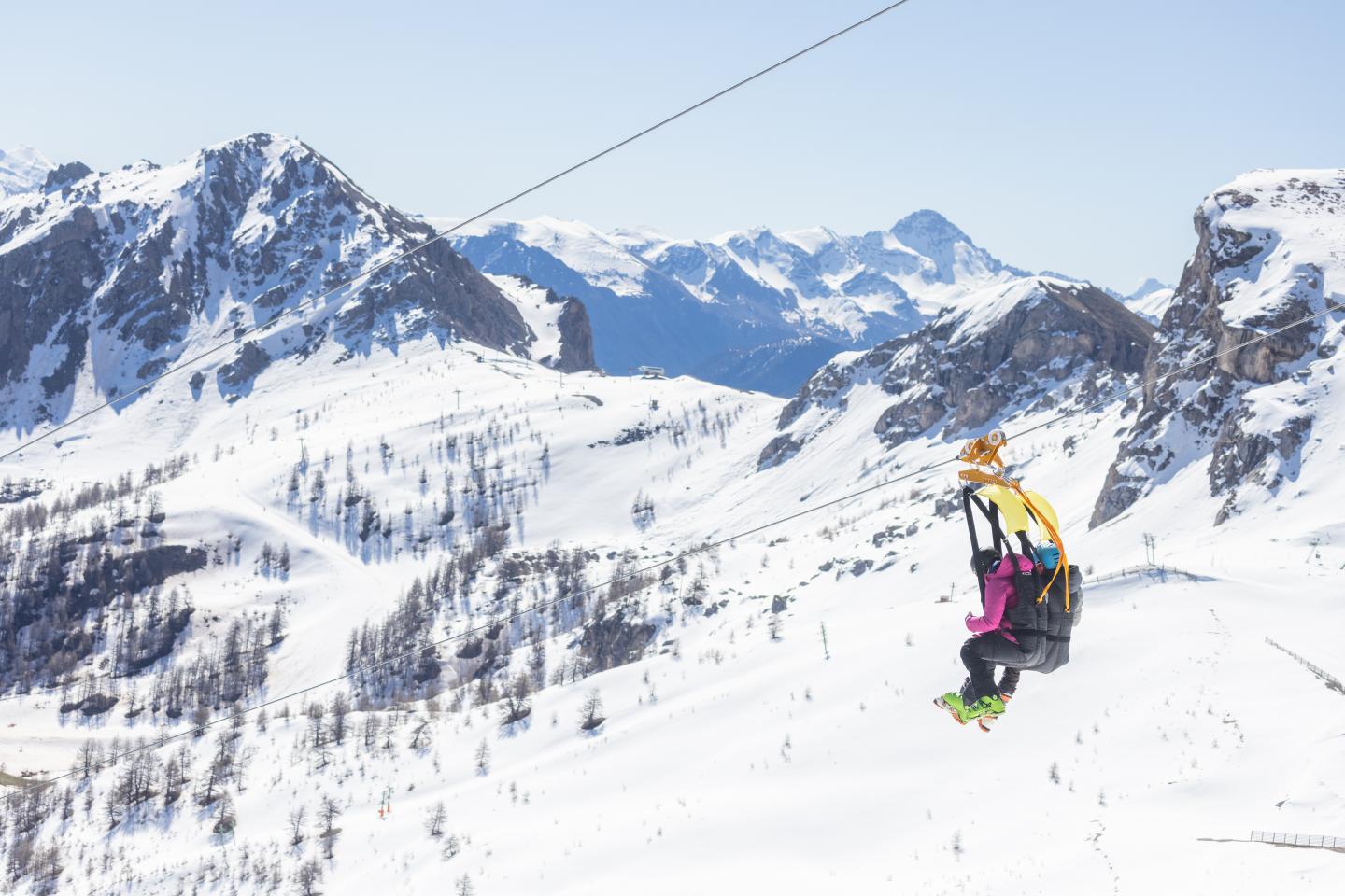 Giant zipline in Serre Chevalier