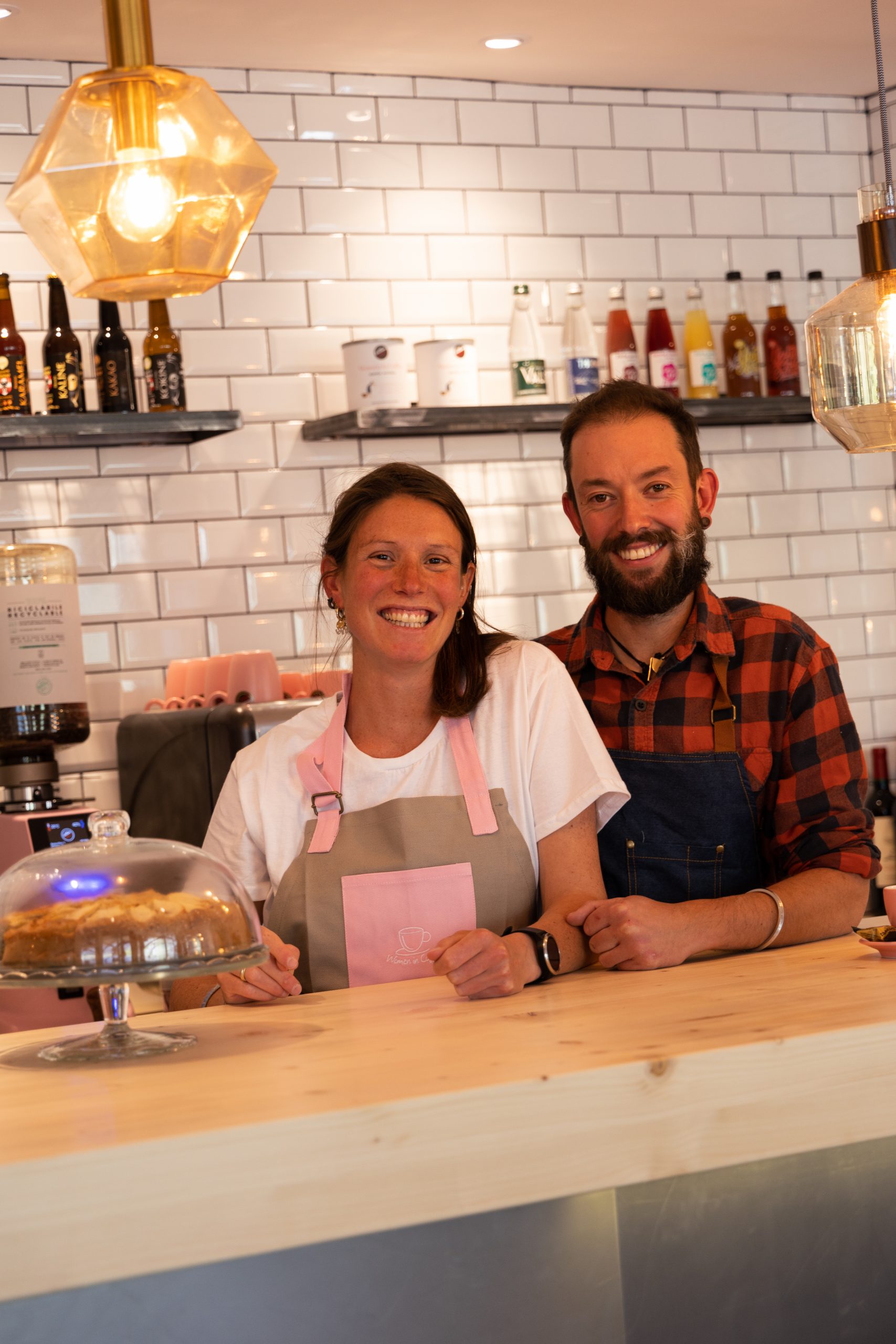 Béa and Fede in the Oxygene Café