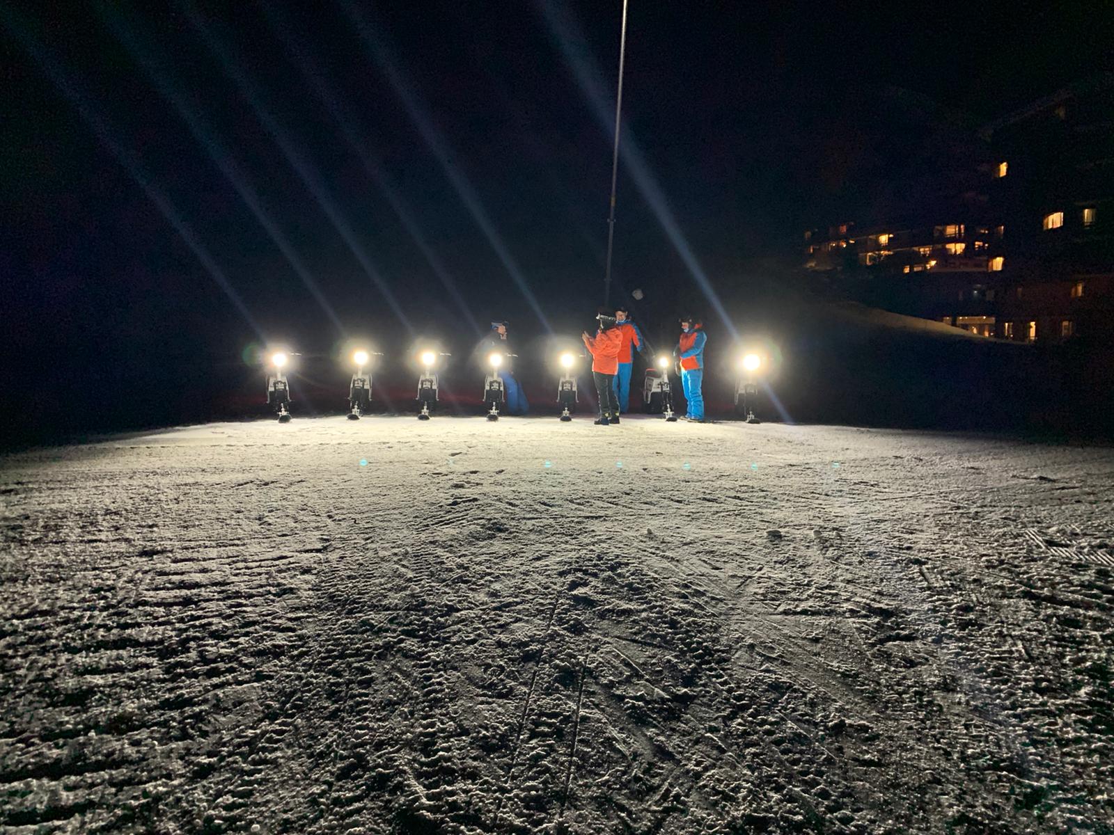 Moonbikes at night