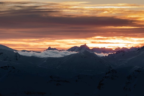 Sunset in the mountains in Courchevel @anonarc