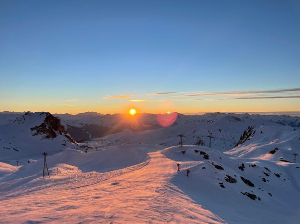 Sunset in la Plagne