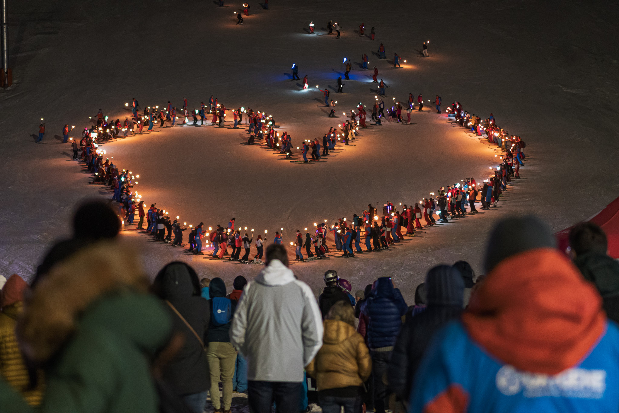 Torchlight descent in tribute to Bertrand, March 2022